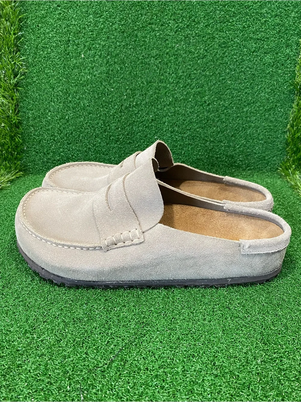Birkenstock Naples Wrapped Suede Leather Clog  Sz 10 Men’s  (Ago 026)
